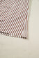 Brown Stripe Knot Waist Puff Sleeve Button Down Mini Shirt Dress