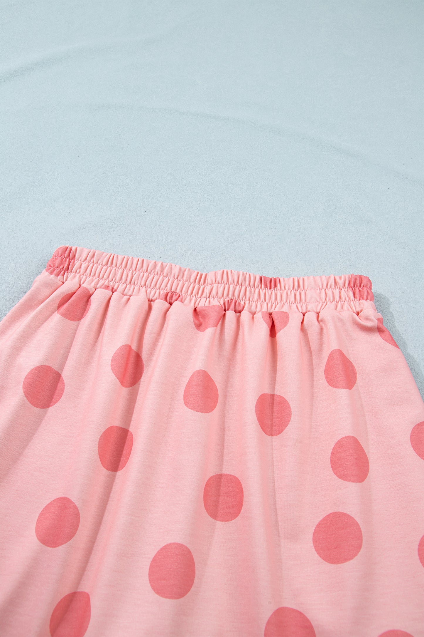 White Polka Dot Short Sleeve Top Casual Skort 2pcs Outfit