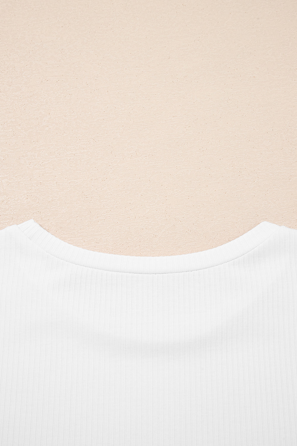 Black Solid Color Ribbed Ruffled Short Sleeve T Shirt
