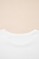 Black Solid Color Ribbed Ruffled Short Sleeve T Shirt