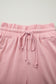 Clearly Aqua Solid Color Loose Tee Drawstring Wide Leg Pants 2pcs Outfit