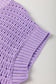 Lavendula Pointelle knit Ribbed Trim Short Sleeve Sweater