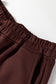 Chicory Coffee Button Drawstring Cropped Hoodie Jogger 2pcs Set