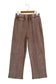 Coffee Mineral Wash Seam Detail Elastic Waist Barrel Pants