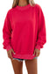 Brown Colorblock Polka Dot Contrast Trim Oversized Sweatshirt