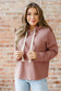 Jet Stream Thermal Textured Lace Drawstring Baggy Hoodie