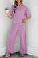 Sky Blue Drop Shoulder Boxy Tee and Barrel Pants Set