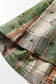 Mist Green Boho Floral Plaid Patchwork Distressed Detail Ruffled Sleeve Waffle Knit Shacket