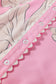 Rose Floral Ric Rac Edge Puff Sleeve Button Up Summer Shirt