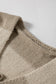 Khaki Striped Color Block Brushed Knit Bow Tie Front Sweater Cardigan