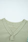 Dusk Blue Exposed Seam Waffle Striped Patchwork Baggy Pullover