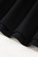 Black Colorful Shirred Yoke Notched V Neck Tank Top