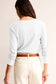Black Solid Color V Neck Long Sleeve Stretchy Top