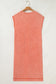 Carrot Mineral Wash Pocketed T-shirt Long Dress