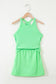 Sachet Pink Slim Tank Top Elastic Waist Mini Skort 2pcs Outfit