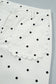 White Polka Dot Print Scalloped Patch Pocket Cotton Shift Pants