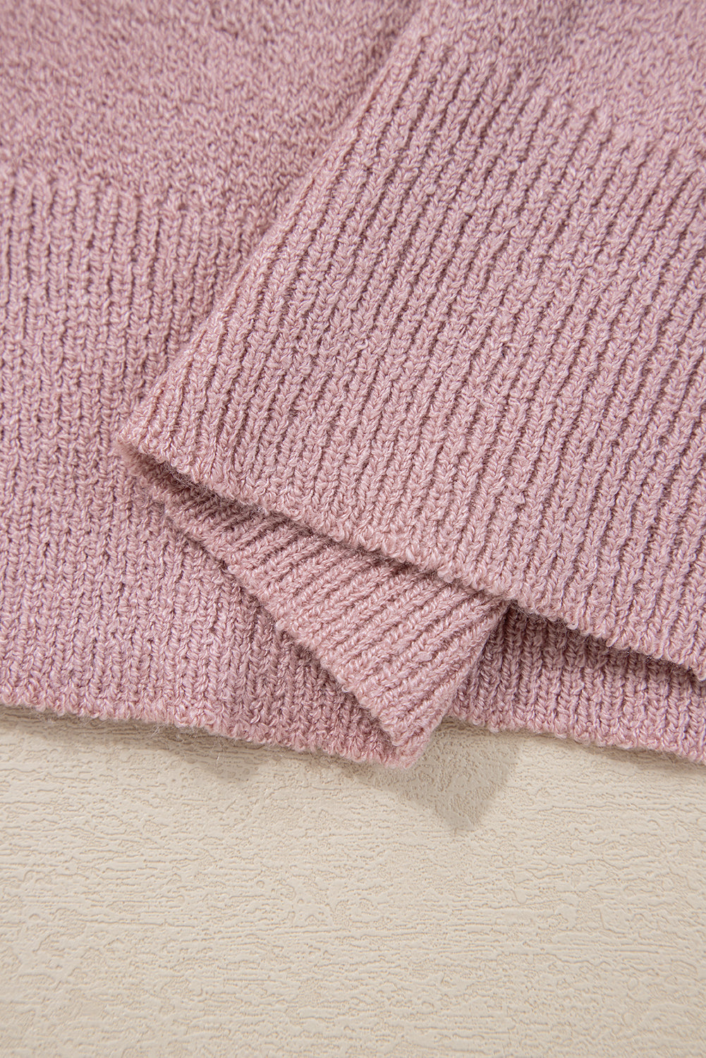 Brown Stripe Striped Ribbed Edge Drop Shoulder Sweater
