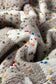 Brown Confetti Dot Checkered Print Open Cardigan with Pockets