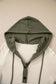 Coffee Waffle Contrast Half Buttoned Hooded Pullover Top