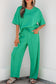 Sky Blue Drop Shoulder Boxy Tee and Barrel Pants Set