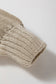 Khaki Striped Color Block Brushed Knit Bow Tie Front Sweater Cardigan