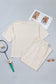 Khaki Plus Size Checkered Print Half Sleeve Tee Loose Pants Two-piece Lounge Set