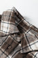 Dark Brown Flanel Plaid Single Chest Pocket Boyfriend Shacket