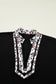 Black Dolman Half Sleeve Leopard Patchwork Trim V Neck Blouse