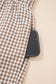 Sky Blue Contrast Trim Plaid Print Plus Size Shorts
