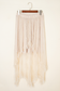 Apricot Lace Cascading Tiered High Waist Maxi Skirt