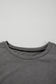 Dark Grey Layered Ruffle Short Sleeve Round Neck Top