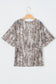 Khaki Plus Size Woodland Camouflage Print T Shirt