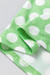 Green Polka Dot Contrast Trim Round Neck Loose Tank Top