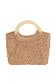 Camel Retro Straw Woven Handle Bag