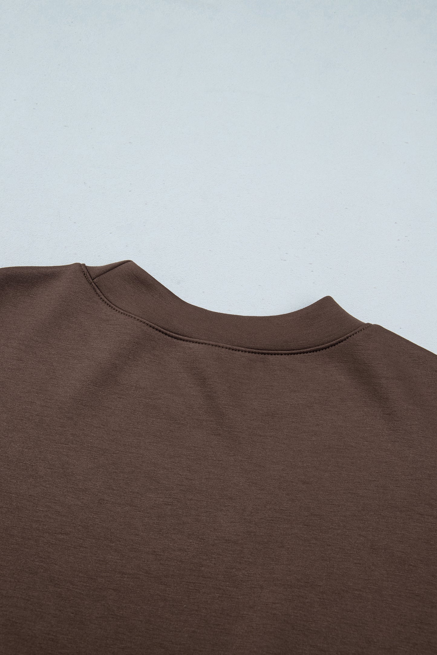 Beige Camouflage Sleeve Crewneck Baggy Pullover Sweatshirt