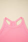 Sachet Pink Slim Tank Top Elastic Waist Mini Skort 2pcs Outfit