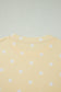 Black Exposed Seam Detail Polka Dot Loose Tee Drawstring Shorts Set