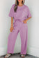 Sky Blue Drop Shoulder Boxy Tee and Barrel Pants Set