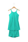 Pink Solid Color Tunic Tank Dress Athletic Shorts Two Piece Set
