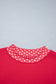 Brown Colorblock Polka Dot Contrast Trim Oversized Sweatshirt