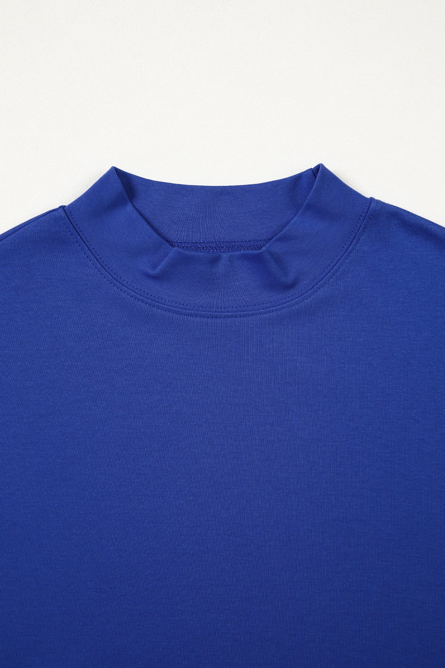 Sachet Pink Solid Color High Neck Oversize Tee