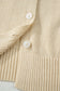 Apricot Buttoned Front Rolled Hem Cap Sleeve Sweater Top