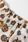 Beige Leopard Pumpkin Allover Halloween 2pcs Pajama Set