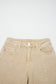 Apricot Solid Color Seamed Center Wide Leg Cropped Jeans