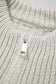 Jet Stream Solid Color Short Sleeve Zipper Knit High Neck Sweater