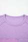 Phalaenopsis Thermal Knit Contrast Textured Patchwork Long Sleeve Top