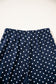 Brown Polka Dot Drawstring Wide Leg Long Sleeve Top Pant Set