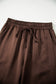Dark Brown Braided V Neck Long Sleeve Loose Top and Drawstring High Waist Pants 2pcs Outfit