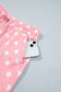 Sky Blue Polka Dot Oversized Top Drawstring Short Set