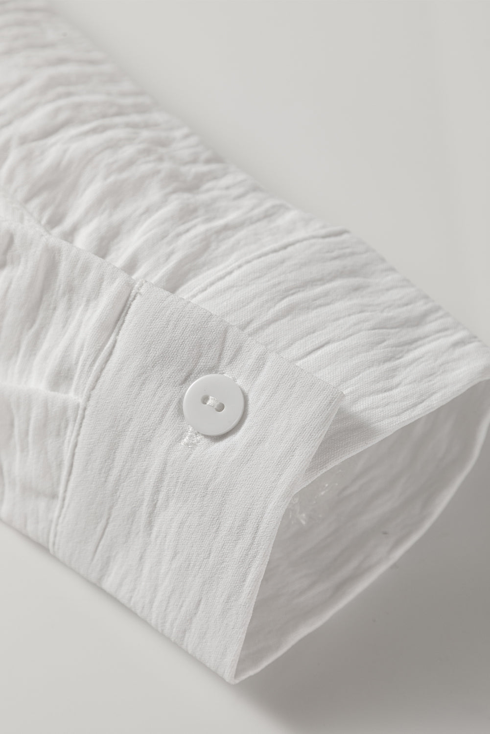 White Pure Color Patch Pocket Shirt